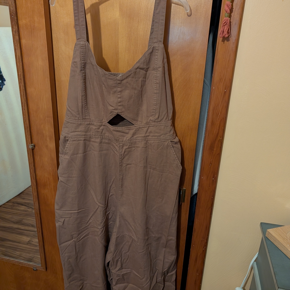 Brown Sleeveless Jumpsuit